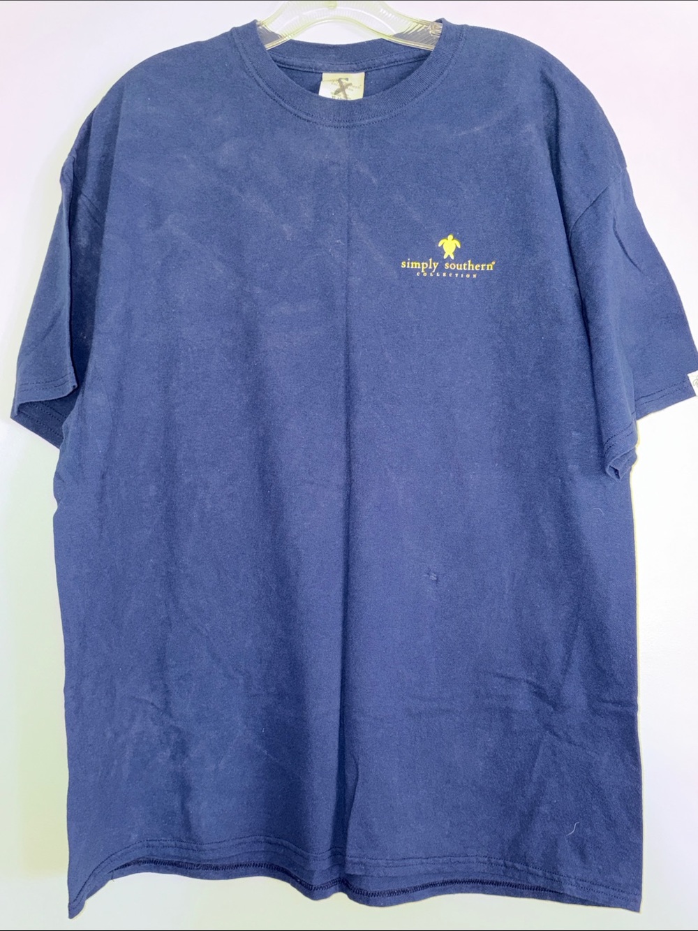 Simply Southern Navy Short Sleeve Tee with Large Back Logo - XL -